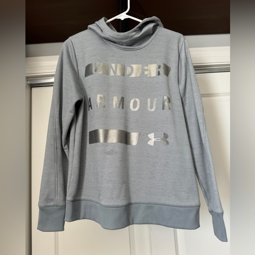Under Armour Grey Size Medium Hooded Sweatshirt
